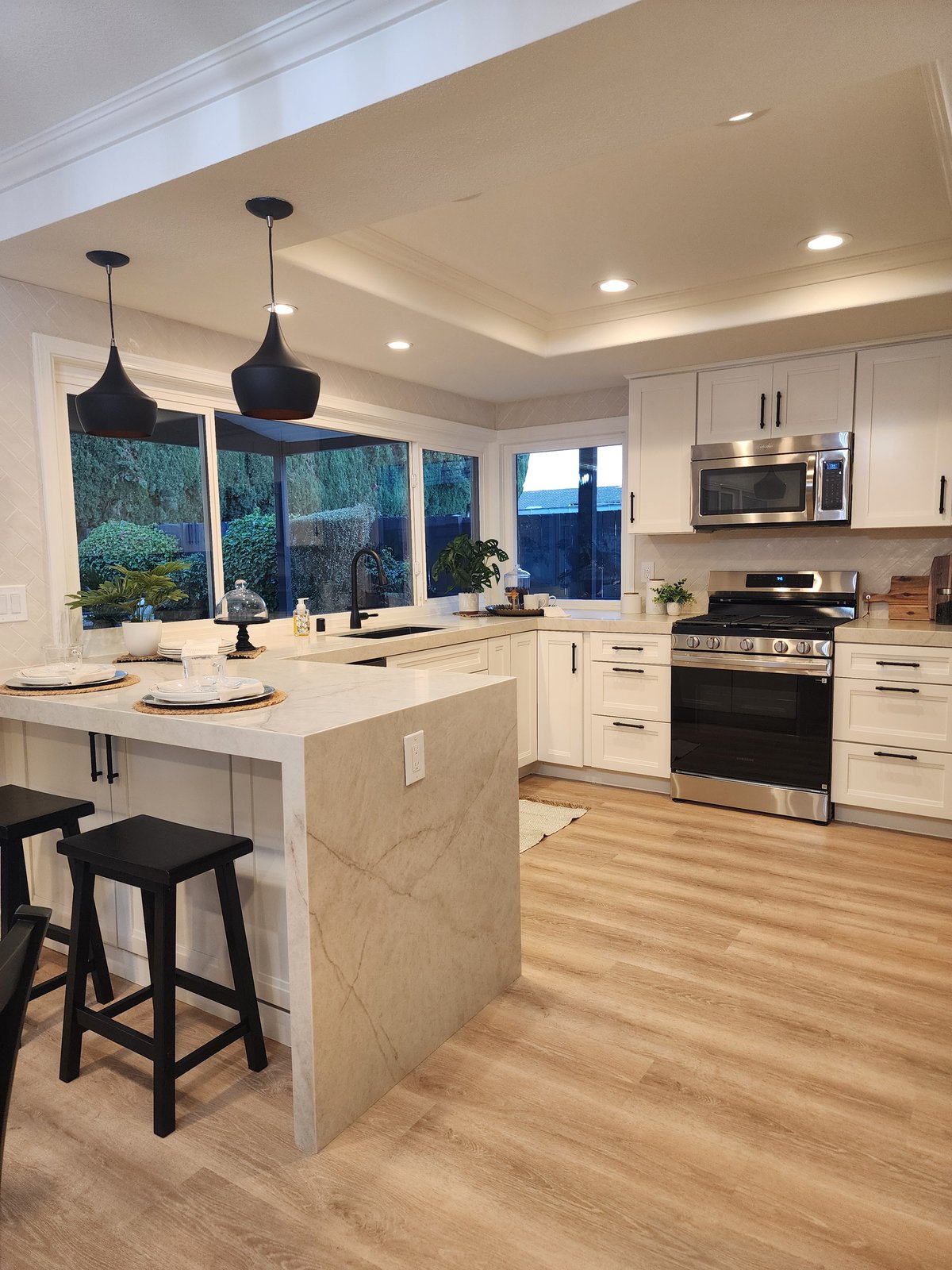Kitchen after staging
