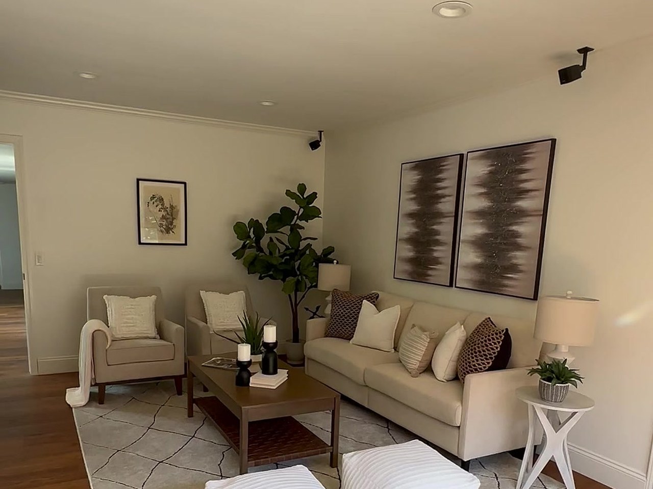 Staged living room &mdash; Irvine home staging by Staging OC (Sierra Siena)